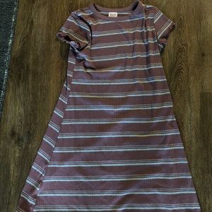 Striped tee shirt dress